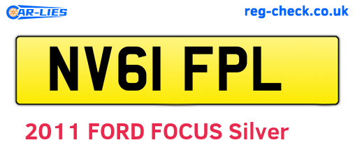 NV61FPL are the vehicle registration plates.
