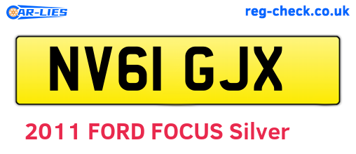 NV61GJX are the vehicle registration plates.