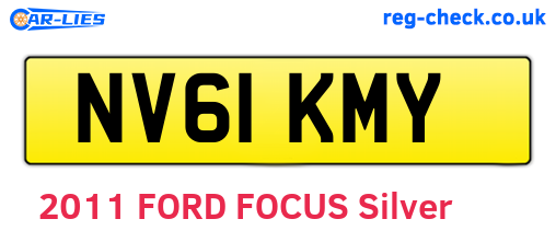 NV61KMY are the vehicle registration plates.