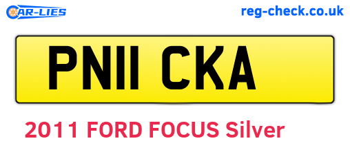 PN11CKA are the vehicle registration plates.