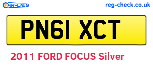 PN61XCT are the vehicle registration plates.