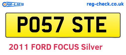 PO57STE are the vehicle registration plates.