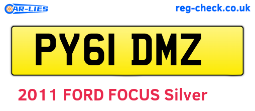 PY61DMZ are the vehicle registration plates.