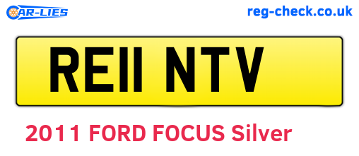 RE11NTV are the vehicle registration plates.