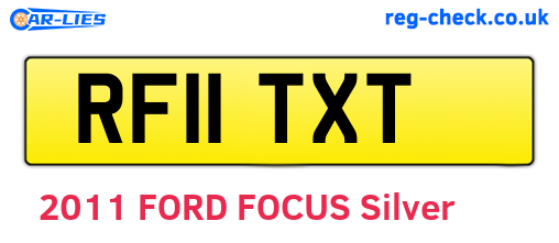 RF11TXT are the vehicle registration plates.
