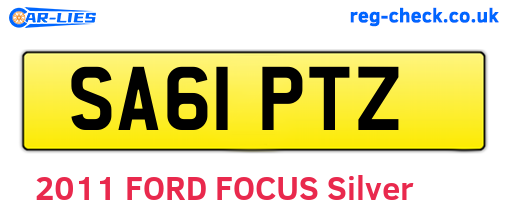 SA61PTZ are the vehicle registration plates.