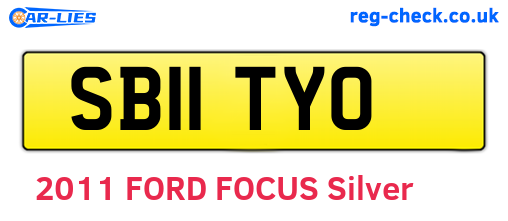 SB11TYO are the vehicle registration plates.