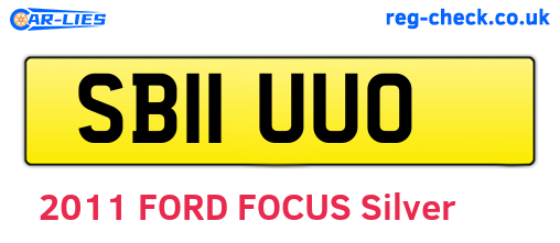 SB11UUO are the vehicle registration plates.