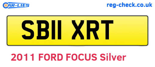 SB11XRT are the vehicle registration plates.