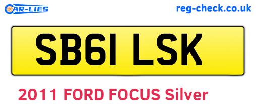 SB61LSK are the vehicle registration plates.