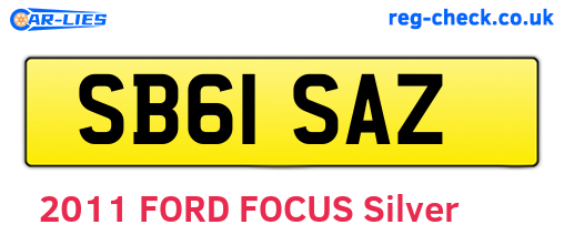 SB61SAZ are the vehicle registration plates.