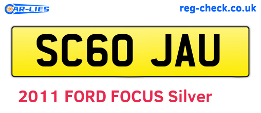 SC60JAU are the vehicle registration plates.