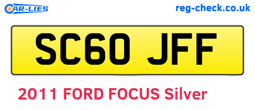 SC60JFF are the vehicle registration plates.