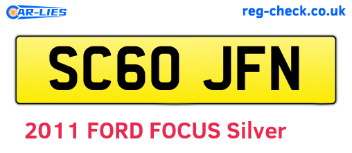 SC60JFN are the vehicle registration plates.