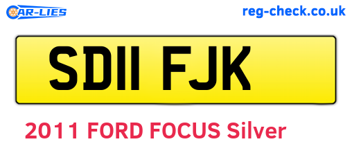 SD11FJK are the vehicle registration plates.