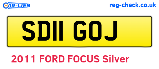 SD11GOJ are the vehicle registration plates.
