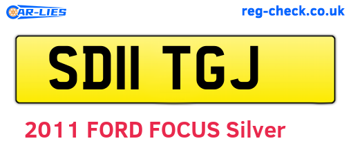 SD11TGJ are the vehicle registration plates.