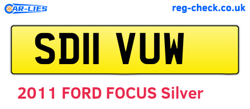 SD11VUW are the vehicle registration plates.