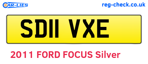 SD11VXE are the vehicle registration plates.