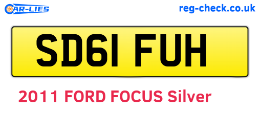 SD61FUH are the vehicle registration plates.