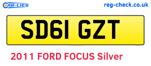SD61GZT are the vehicle registration plates.