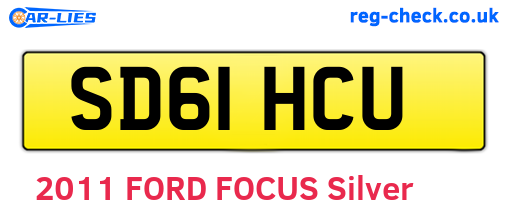 SD61HCU are the vehicle registration plates.