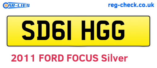 SD61HGG are the vehicle registration plates.