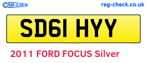 SD61HYY are the vehicle registration plates.