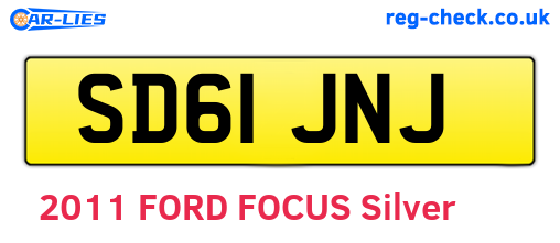 SD61JNJ are the vehicle registration plates.