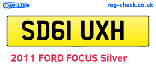 SD61UXH are the vehicle registration plates.