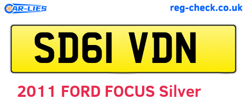 SD61VDN are the vehicle registration plates.