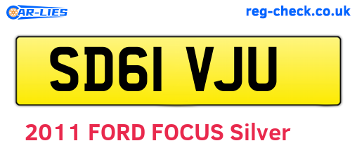 SD61VJU are the vehicle registration plates.