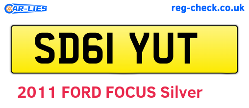 SD61YUT are the vehicle registration plates.