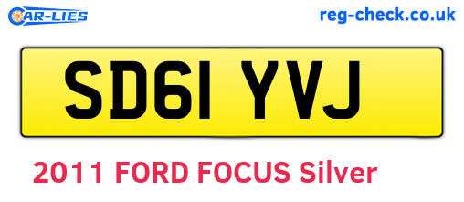 SD61YVJ are the vehicle registration plates.