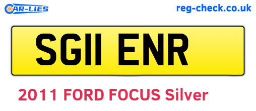SG11ENR are the vehicle registration plates.