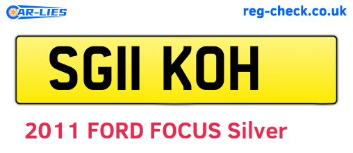 SG11KOH are the vehicle registration plates.