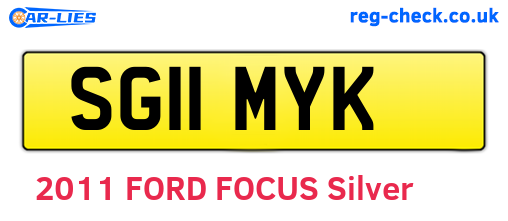 SG11MYK are the vehicle registration plates.