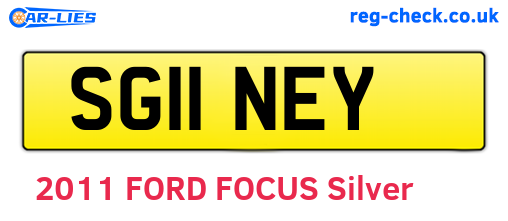SG11NEY are the vehicle registration plates.