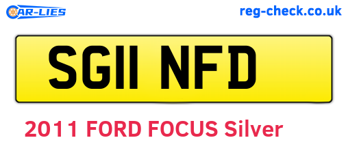 SG11NFD are the vehicle registration plates.