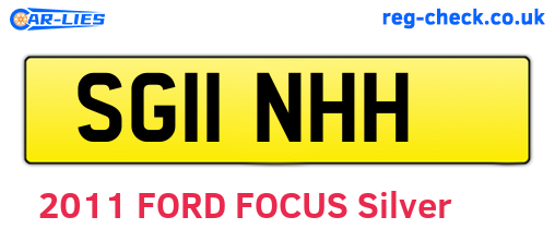 SG11NHH are the vehicle registration plates.