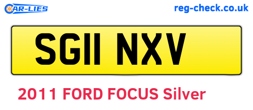 SG11NXV are the vehicle registration plates.