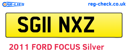 SG11NXZ are the vehicle registration plates.