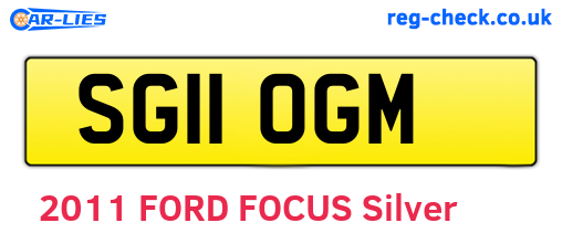 SG11OGM are the vehicle registration plates.