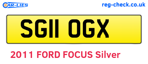 SG11OGX are the vehicle registration plates.