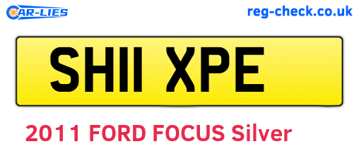 SH11XPE are the vehicle registration plates.