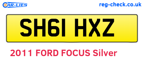 SH61HXZ are the vehicle registration plates.