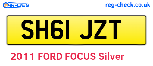 SH61JZT are the vehicle registration plates.
