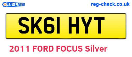 SK61HYT are the vehicle registration plates.