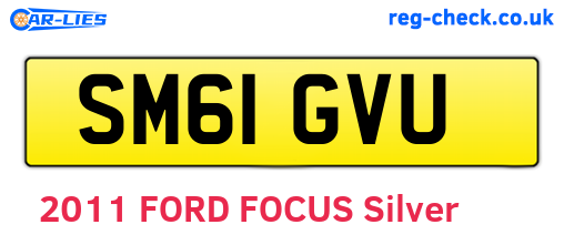 SM61GVU are the vehicle registration plates.