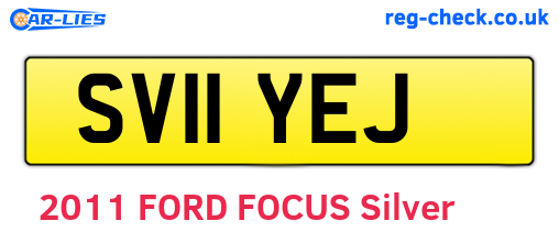 SV11YEJ are the vehicle registration plates.